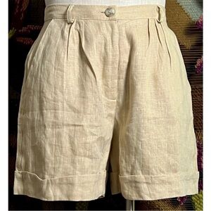 NWT Anthropologie Faithfull the Brand Beige Linen Shorts